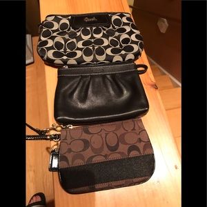 3 Coach Wristlets